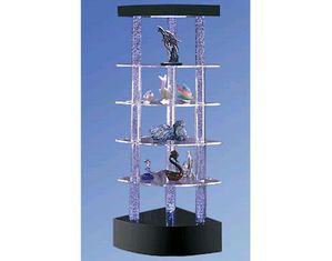 Midwest Tropical Aqua Etagere Shelving 25x25x76 inches Bookcase