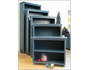Relics Furniture Beadboard Wide and Low Bookcase