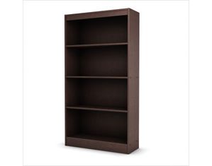 South Shore Chocolate Axess Four Shelf Modern Bookcase