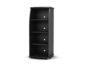 South Shore Solid black City Life Contemporary Shelf Bookcase