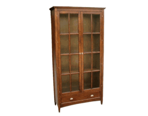 Wayborn 82 Inch Bookcase with Glass Door