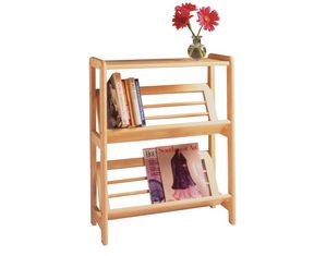 Winsome Bookshelf with Slanted Shelf Bookcase - Fast FREE FedEx Shipping!