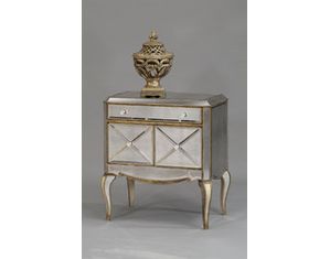 Bassett Mirror Collette Mirrored Chairside Chest
