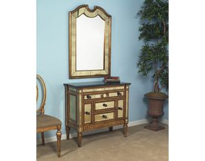 Bassett Mirror Tuscan Overtures Mirrored Chairside Chest