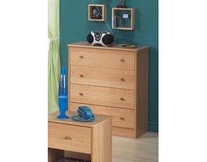 Union Square Gilroy 4 Drawer Chest in Oak