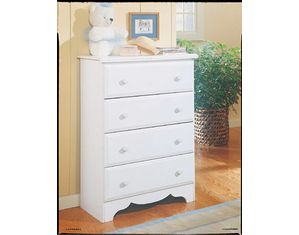 New Visions by Lane Reflections Pearl White 4-Drawer Chest
