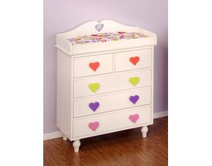 Room Magic Heart 5 Drawer Chest