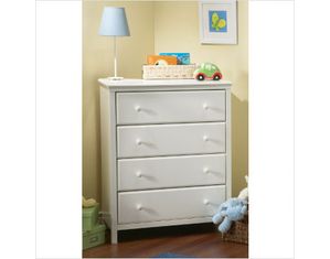 South Shore Cotton Candy Transitional Pure White 4 Drawer Chest