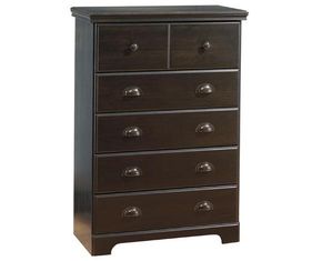 South Shore Mountain Lodge 5 Drawer Chest in Ebony Finish