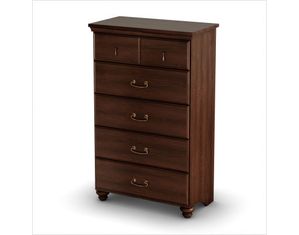 South Shore Noble Five Drawer Chest in Sumptuous Cherry
