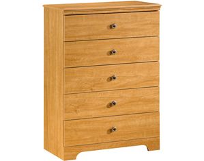 South Shore Zach 5 Drawer Chest in Florence Maple Finish