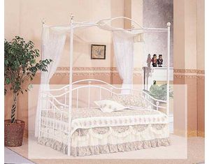 Coaster Company White Curved Canopy Daybed with Porcelain Knobs
