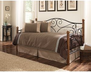 Fashion Bed Group Doral Matte Black and Walnut Daybed