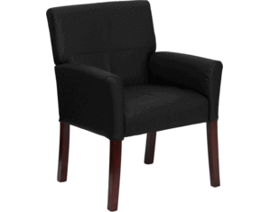 Flash Furniture Black Executive Leather Side/Reception Chair Office Seating