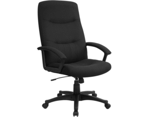 Flash Furniture Black Fabric Upholstered High Back Executive Swivel Office Chair