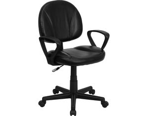 Flash Furniture Black Leather Ergonomic Task Chair