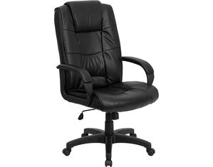 Flash Furniture Black Leather Executive High Back Office Chair