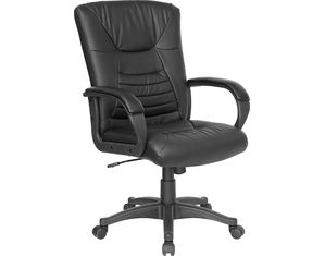 Flash Furniture Black Leather Executive Mid Back Office Chair