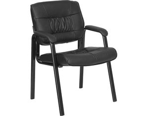 Flash Furniture Black Leather Guest/Reception Chair Office Seating