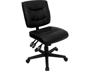 Flash Furniture Black Leather Multi-Function Task Chair