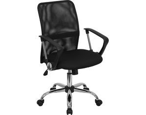 Flash Furniture Black Mesh Computer Task Chair with Chrome Base