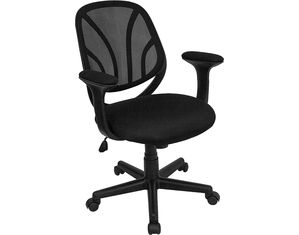 Flash Furniture Black Mid Back Mesh Computer Task Chair with Arms