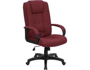 Flash Furniture Burgundy Fabric High Back Executive Leather Office Chair