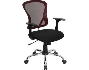 Flash Furniture Burgundy Mesh Executive Office Chair