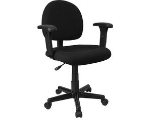 Flash Furniture Fabric Mid Back Ergonomic Task Chair with Adjustable Arms
