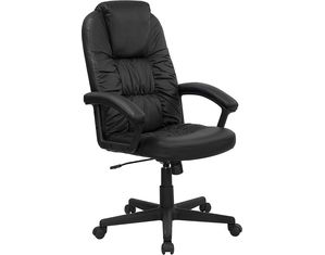 Flash Furniture High Back Executive Black Leather Swivel with Nylon Base