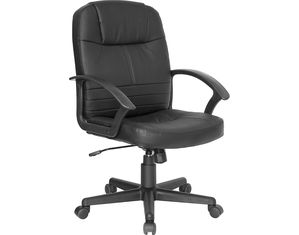 Flash Furniture Mid Back Executive Black Leather Swivel with Nylon Base