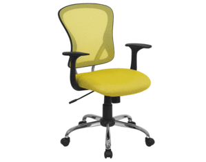 Flash Furniture Yellow Mesh Executive Office Chair