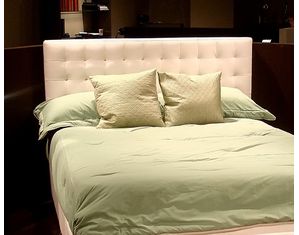 Diamond Sofa Zen Collection Bonded Leather Tufted Headboard