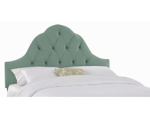 Skyline Furniture Arch Tufted Headboard in Velvet Caribbean