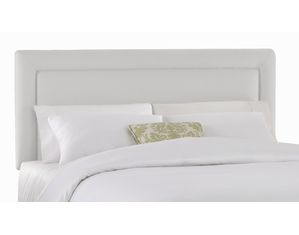 Skyline Furniture Border Headboard in Twill White