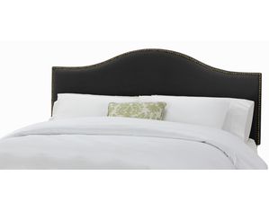 Skyline Furniture Nail Button Headboard in Velvet Black
