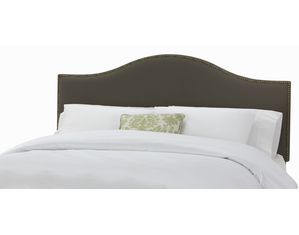 Skyline Furniture Nail Button Headboard in Velvet Pewter