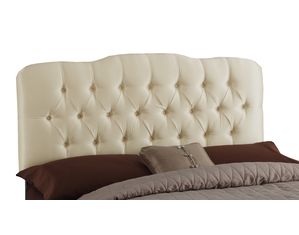 Skyline Furniture Tufted Headboard in Shantung Parchment