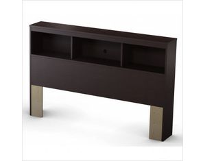 South Shore Endless Chocolate Cakao Contemporary Twin Bookcase Headboard (39