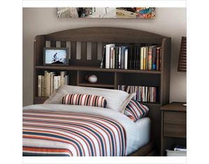 South Shore Mocha Popular Shaker Twin Bookcase Headboard (39