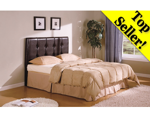 Union Square Queen Size Tufted Brown Leather Headboard