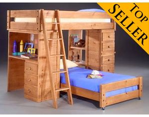 American Woodcrafters Crossroads Student Bunk/Loft Bed - FREE Inside Delivery!