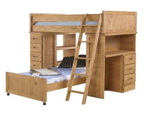 American Woodcrafters Kid's Scene Twin Student Loft Bed - FREE Inside Delivery!