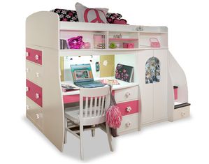 Berg Play Study and Storage with Stairs Loft Bed