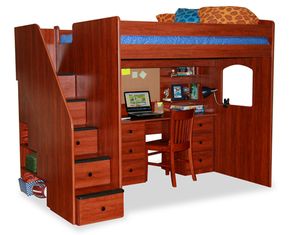 Berg Utica Loft Bed with 5 Drawer Staircase