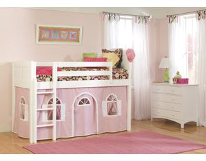 Cottage Girls Low Loft with Optional Tent Tower and Slide - INSIDE Delivery!