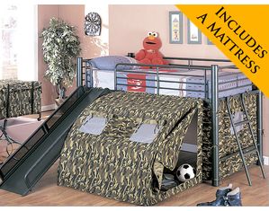 Coaster Company Gi Pat 7470 Loft Bed With Slide with mattress included!