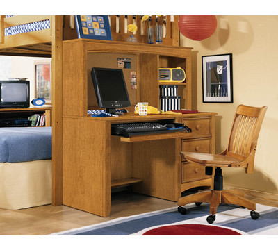 Computer Hutch and Swivel Desk Chair