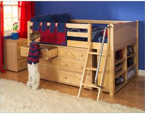 Maxtrix Full Block Low Loft Bed - FREE Inside Delivery!