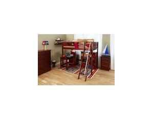 Maxtrix Full Size High Loft Bed w. Angle Ladder